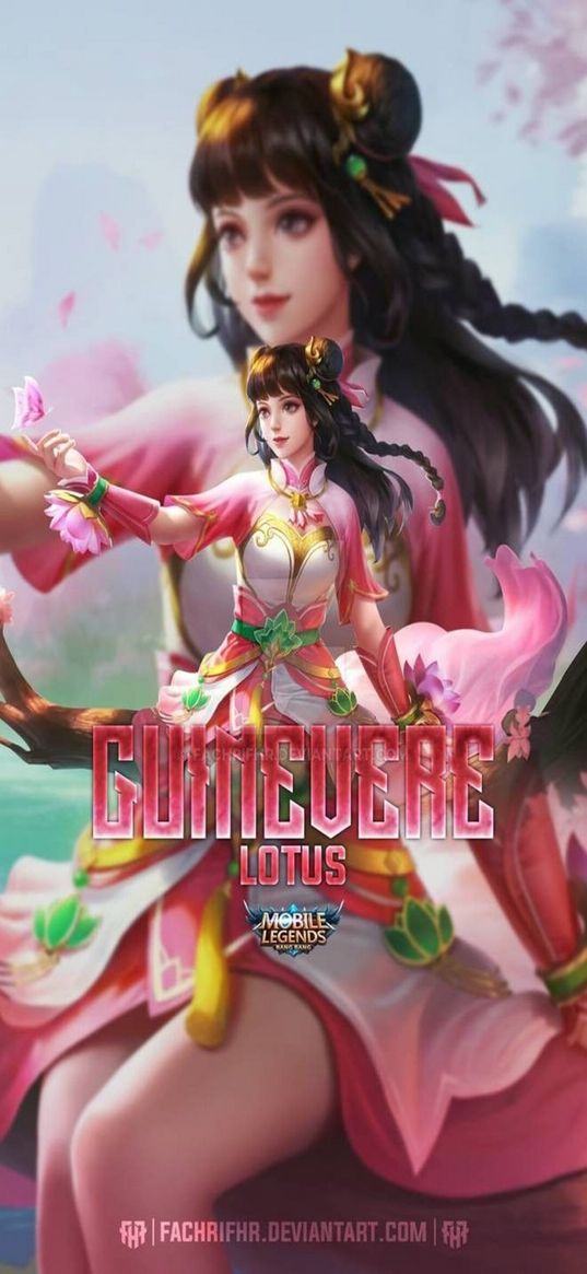 guinevere, lotus, mobile legends, game, character, animation