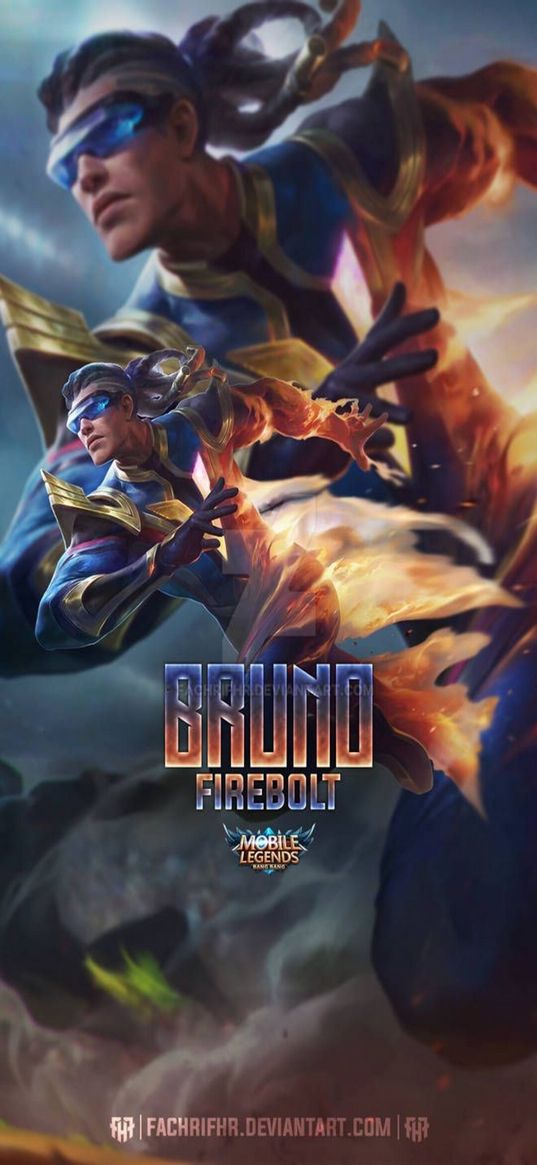 bruno, mobile legends, game, character, animation, art