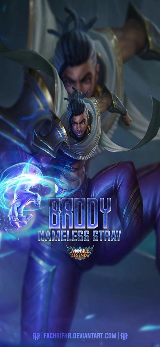 brody, nameless stray, mobile legends, game, character, animation