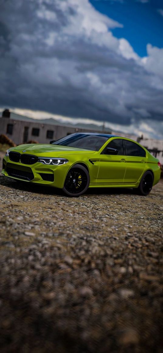 bmw m5, bmw, car, light green