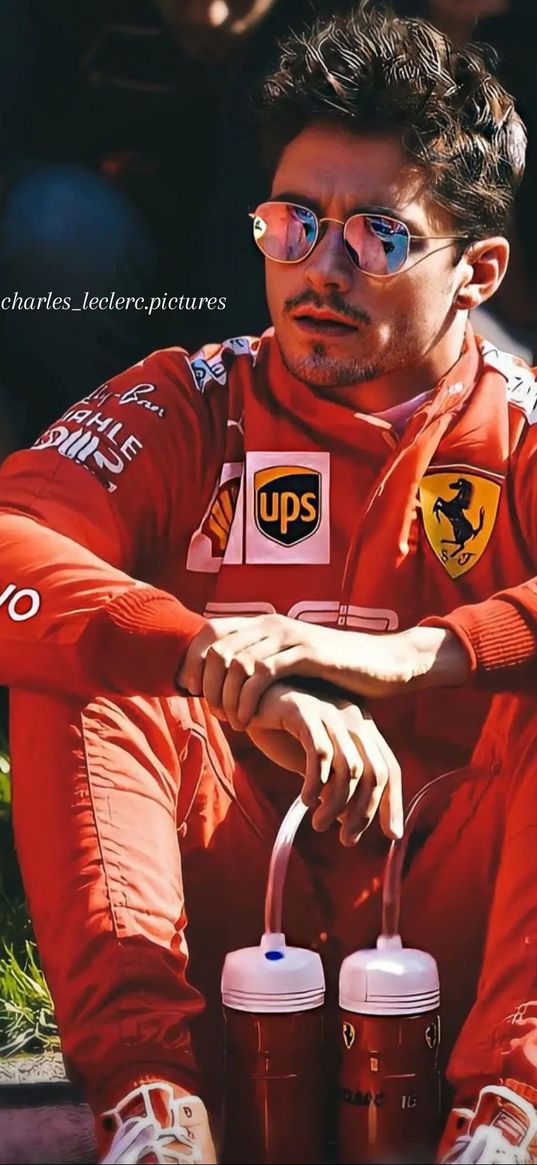 charles leclerc, racing driver, costume, red, formula 1, race