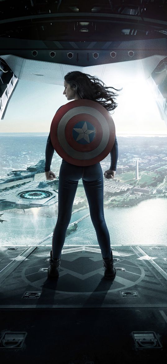 captain america, marvel, movie, superhero, girl, airplane