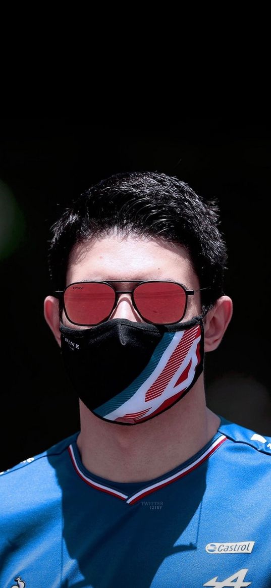 formula 1, f1, racer, esteban ocon, guy, mask, glasses