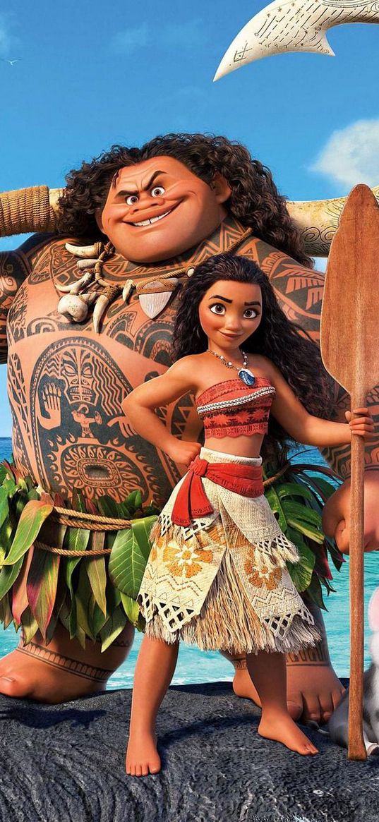 moana, movie, disney, cute, cartoon