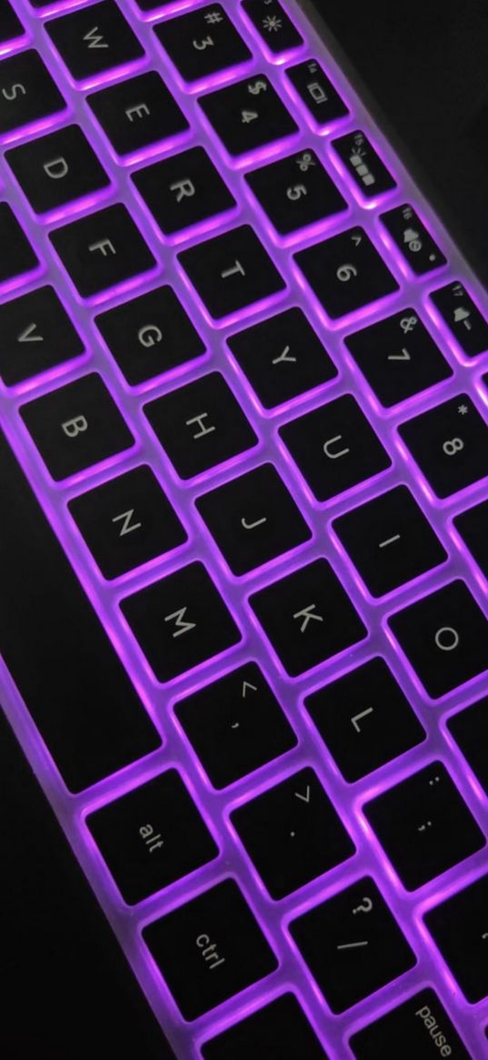 keyboard, purple, technique