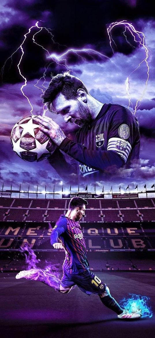 messi, football, football player, sports, celebrity, ball, lightning, fire