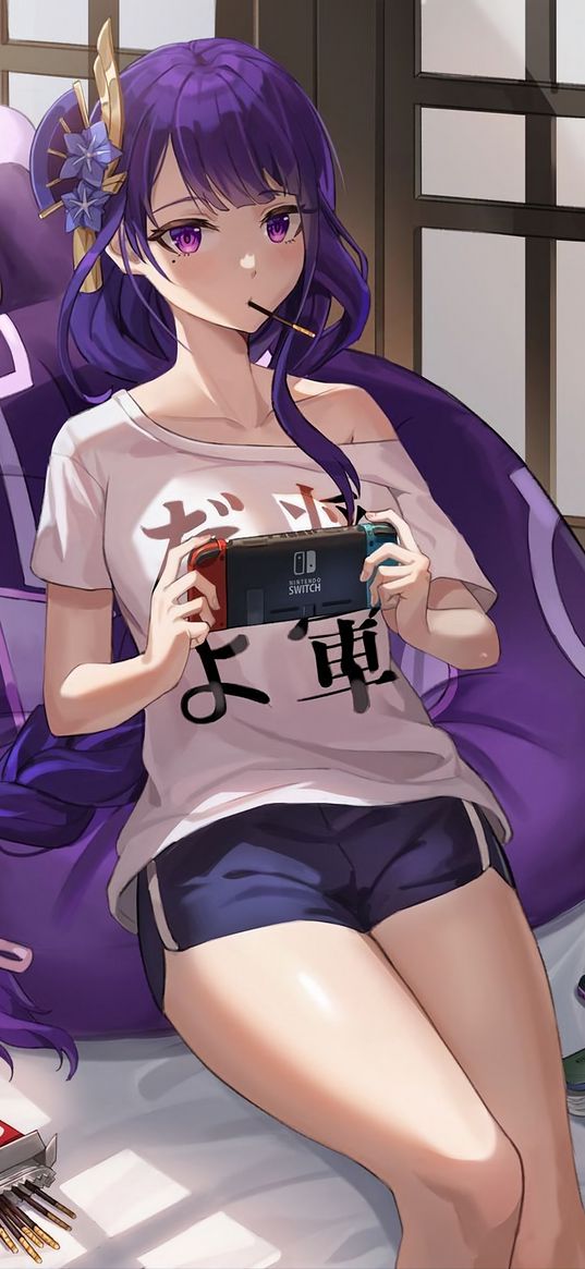 girl, gamepad, gamer, anime, art