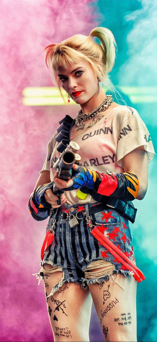 harley quinn, birds of prey, dc, movie, margot robbie, weapon