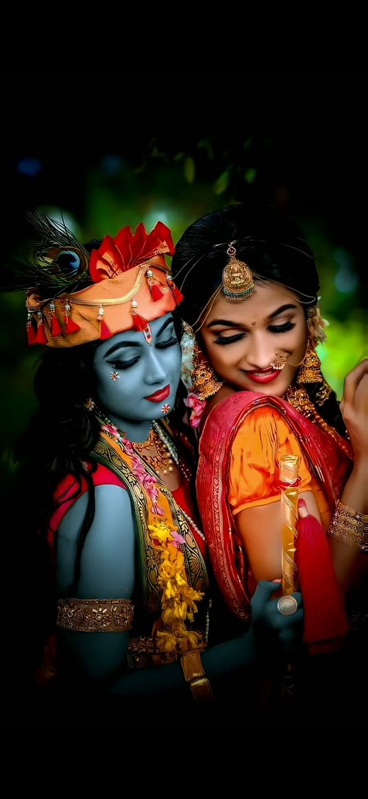 god, radha, krishna, girls, india