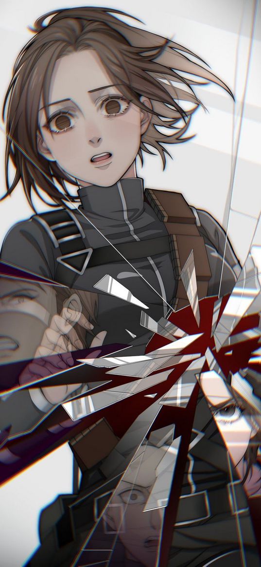 attack on titan, sasha, death, anime, fragments, jean, koni, gabi, art