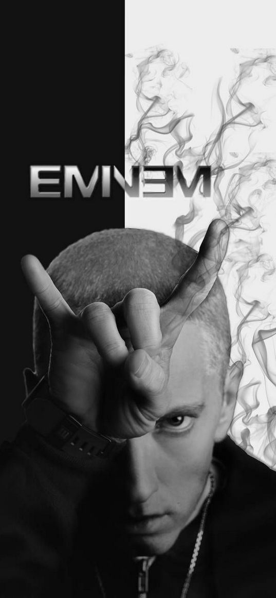 eminem, musician, rapper, inscription, black, white