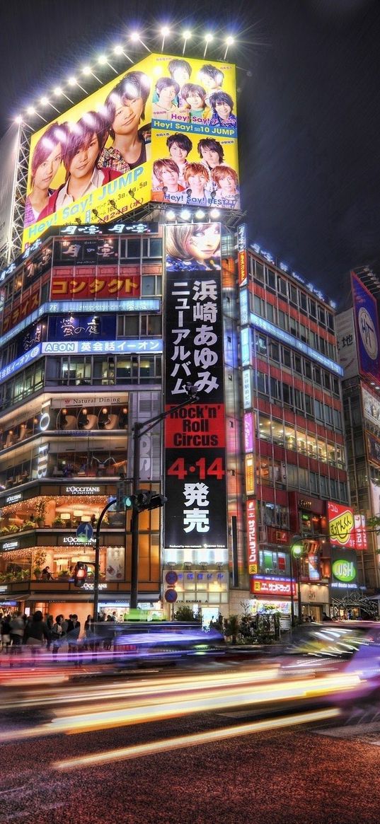 mean streets, japan, tokyo, night, hdr