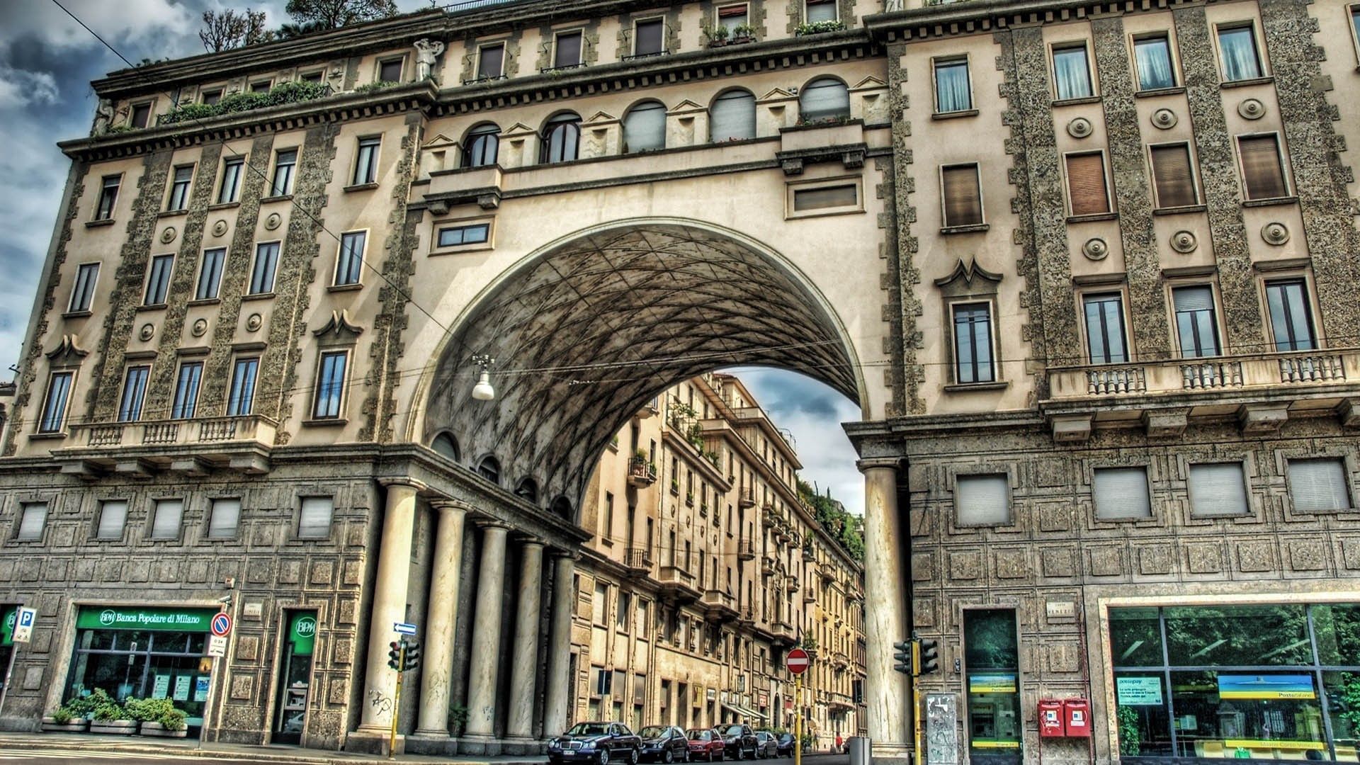 building, stone, windows, hdr