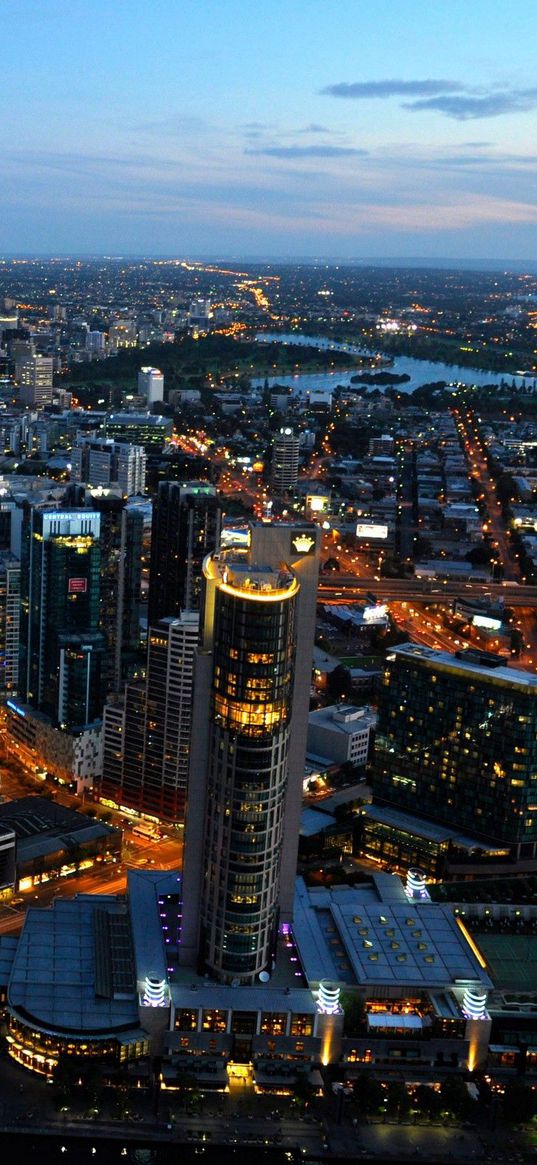 australia, top view, skyscrapers