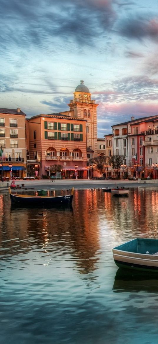 venice, river, pier, building, sky