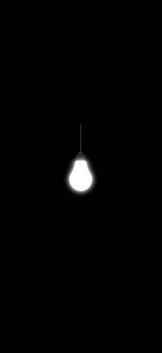 light bulb, light, darkness, black background, minimalism, art