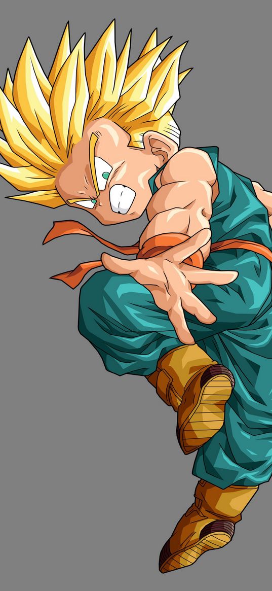 tranks, dragon ball, anime, pose