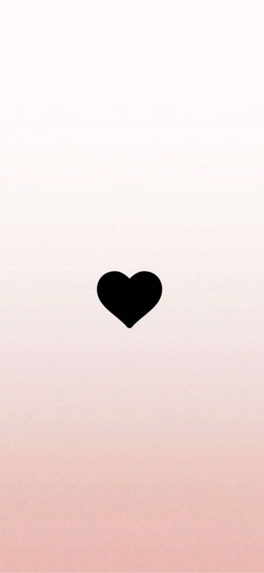 heart, black, pink background, minimalism, art