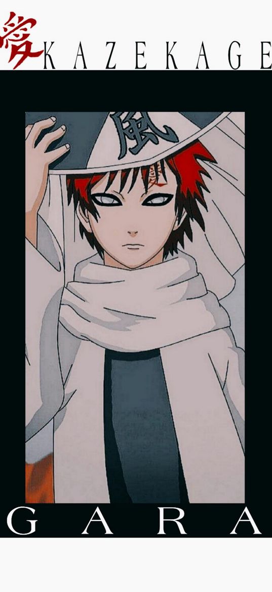 gaara, naruto, anime, character, art