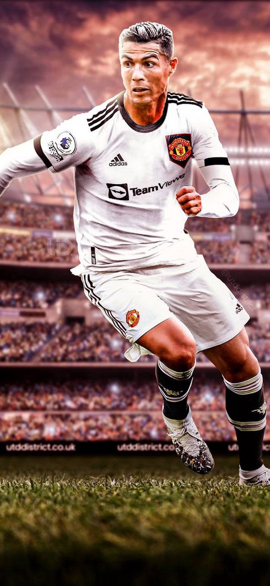 cristiano ronaldo, football player, manchester united, football, stadium