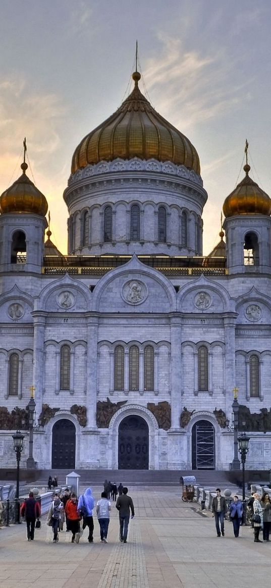 christ the savior cathedral, moscow, white stone, building, russia