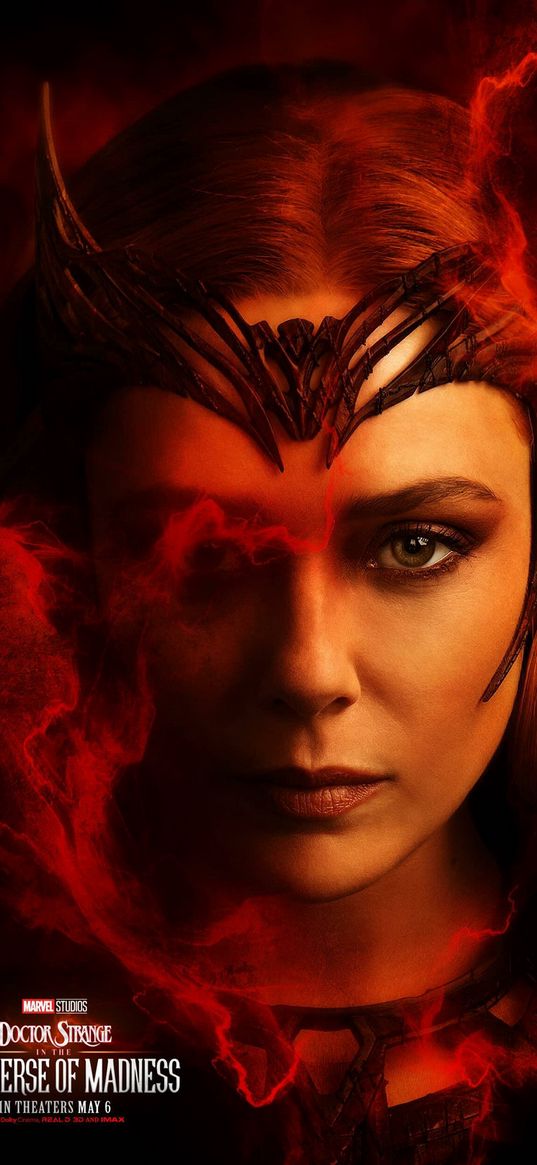 wanda maximoff, scarlet witch, superhero, marvel, girl, redhead, magic, tiara, poster