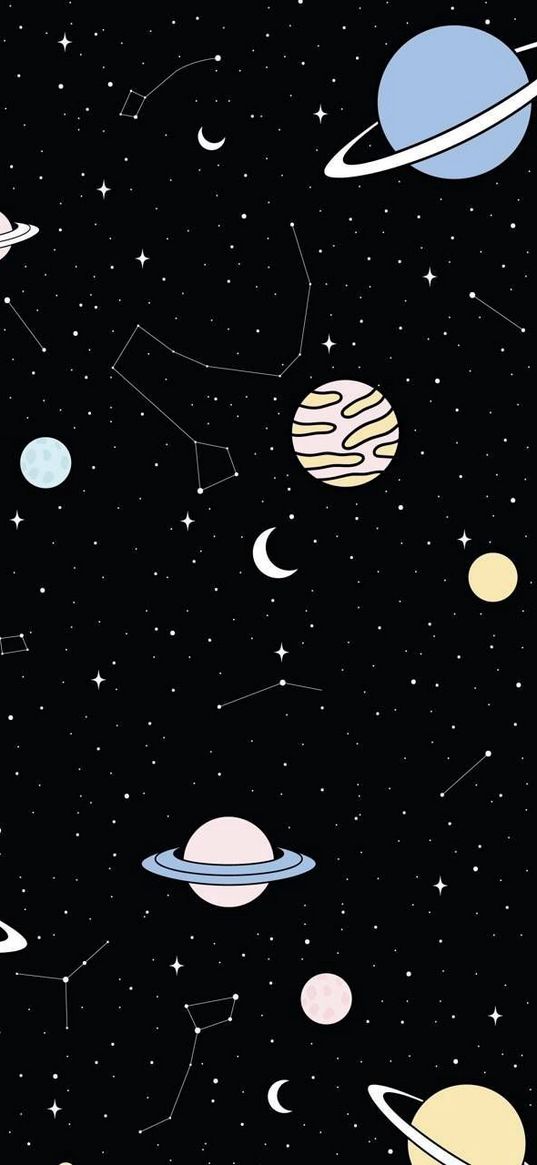 saturn, planets, constellations, stars, cosmos, art