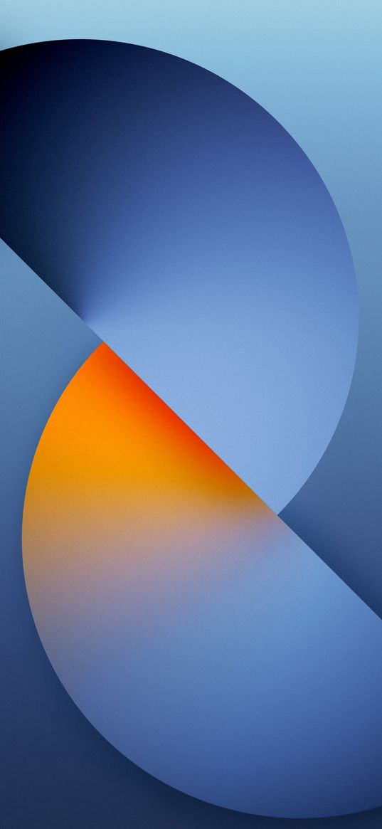 geometry, abstraction, blue, orange