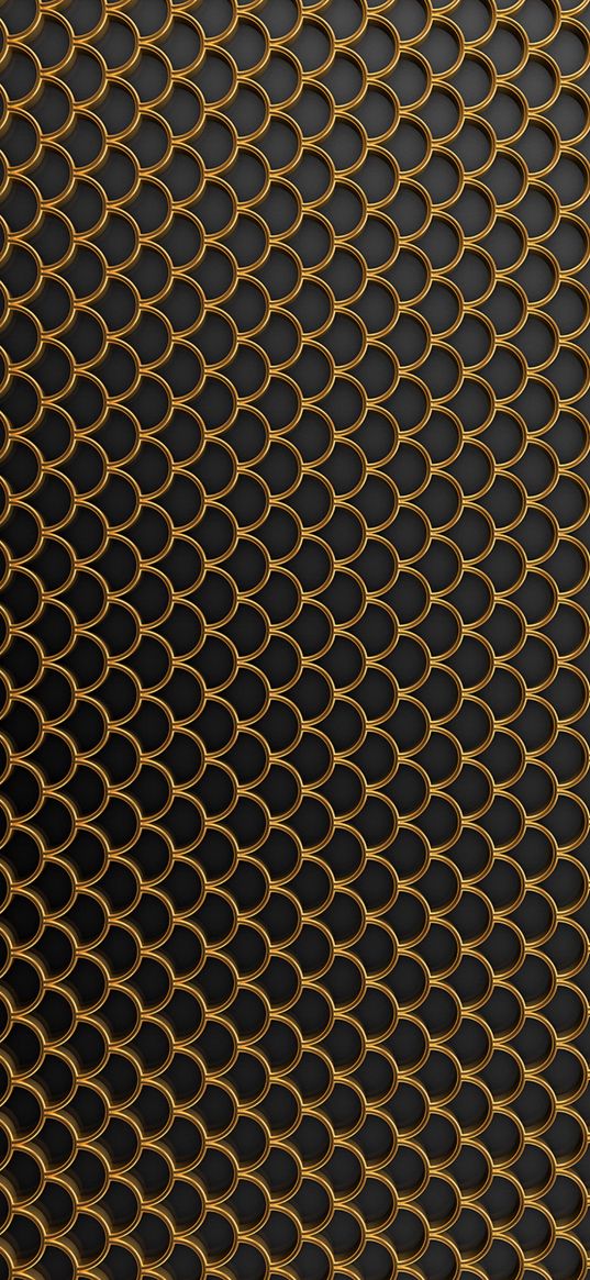 scales, pattern, ornament, gold, abstraction