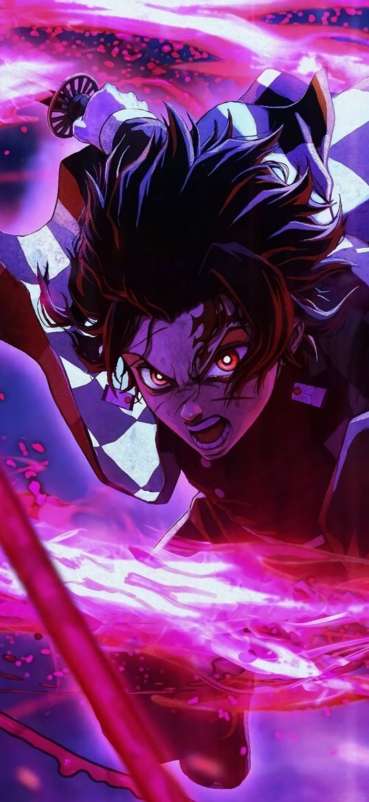 demon slayer, tanjiro, anime, art