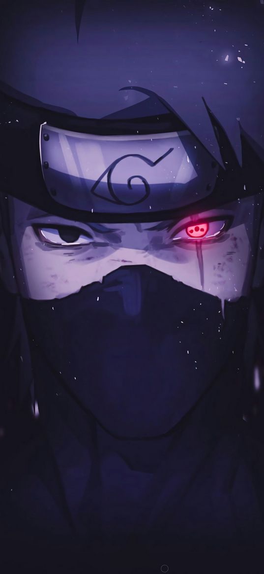 kakashi hatake, naruto, mask, anime, dark