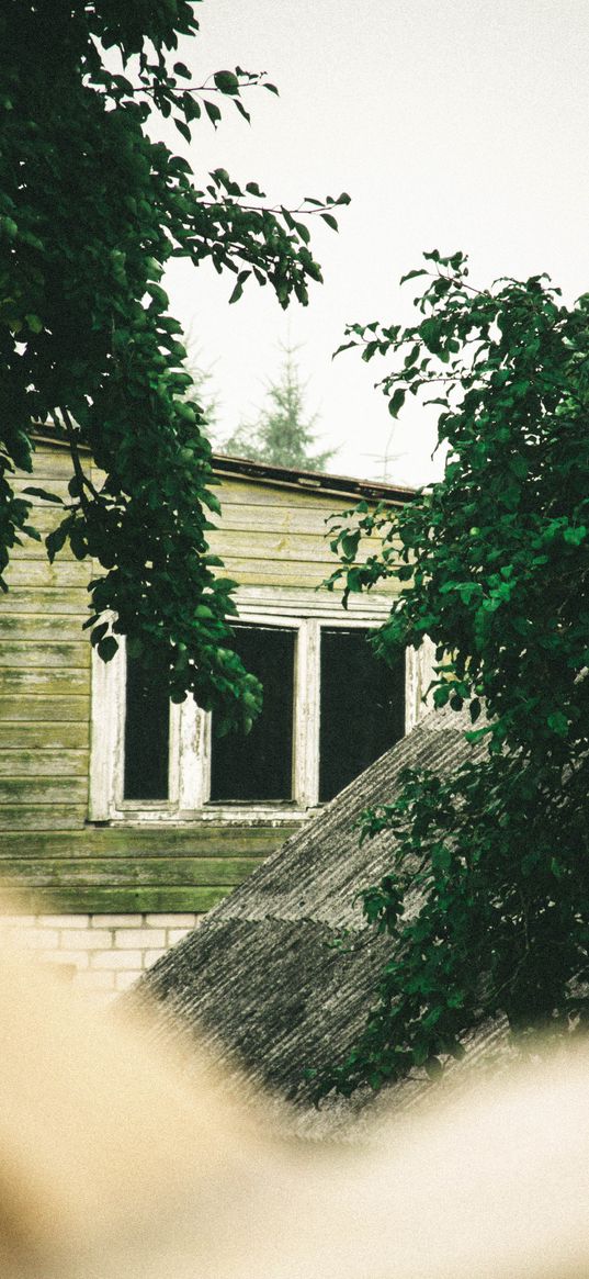 retro, old, house, summer, atmospheric, nature