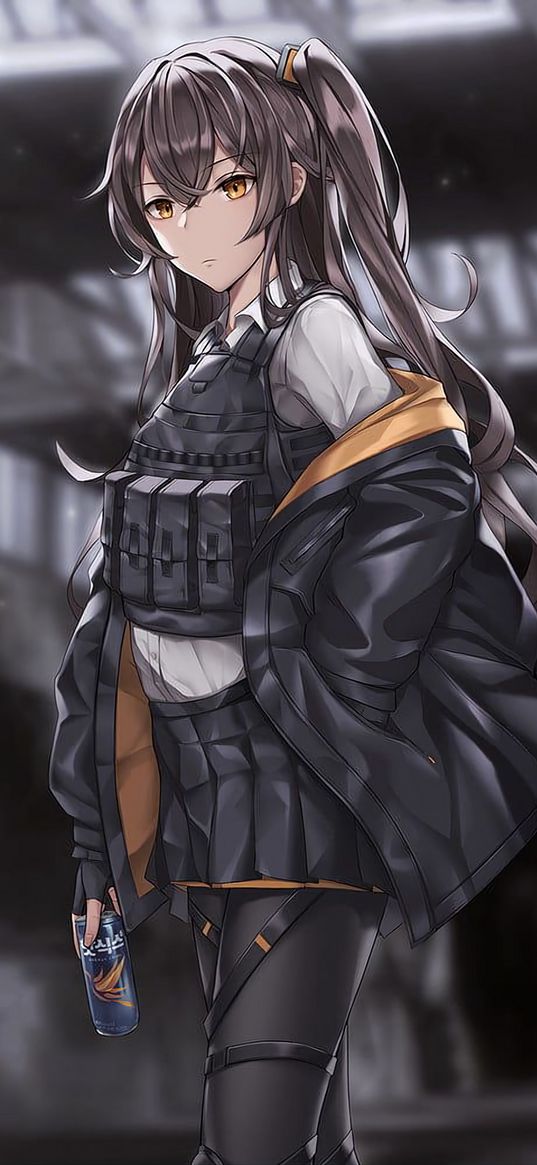 ump45, girls frontline, girl, anime, art