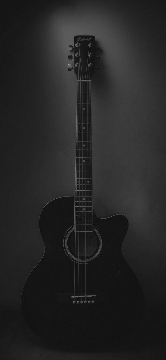 guitar, acoustics, minimalism, black and white