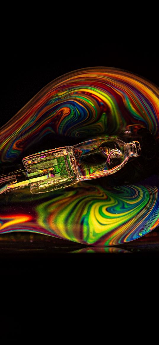 light bulb, stains, colorful