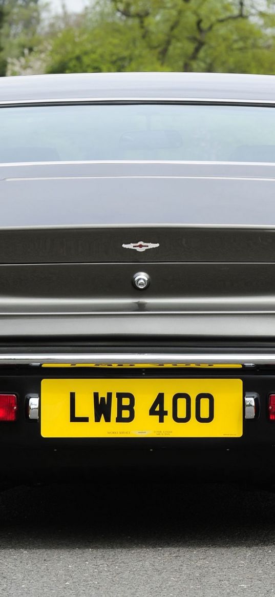 aston martin, lagonda, v8, 1974, black, rear view, car