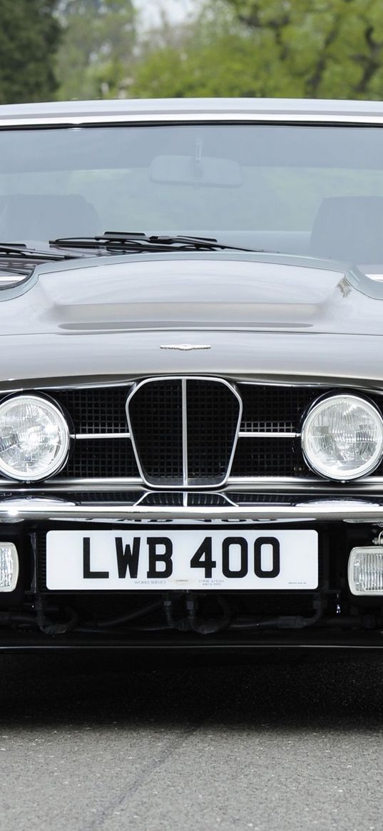 aston martin, lagonda, v8, 1974, black, front view, style, asphalt