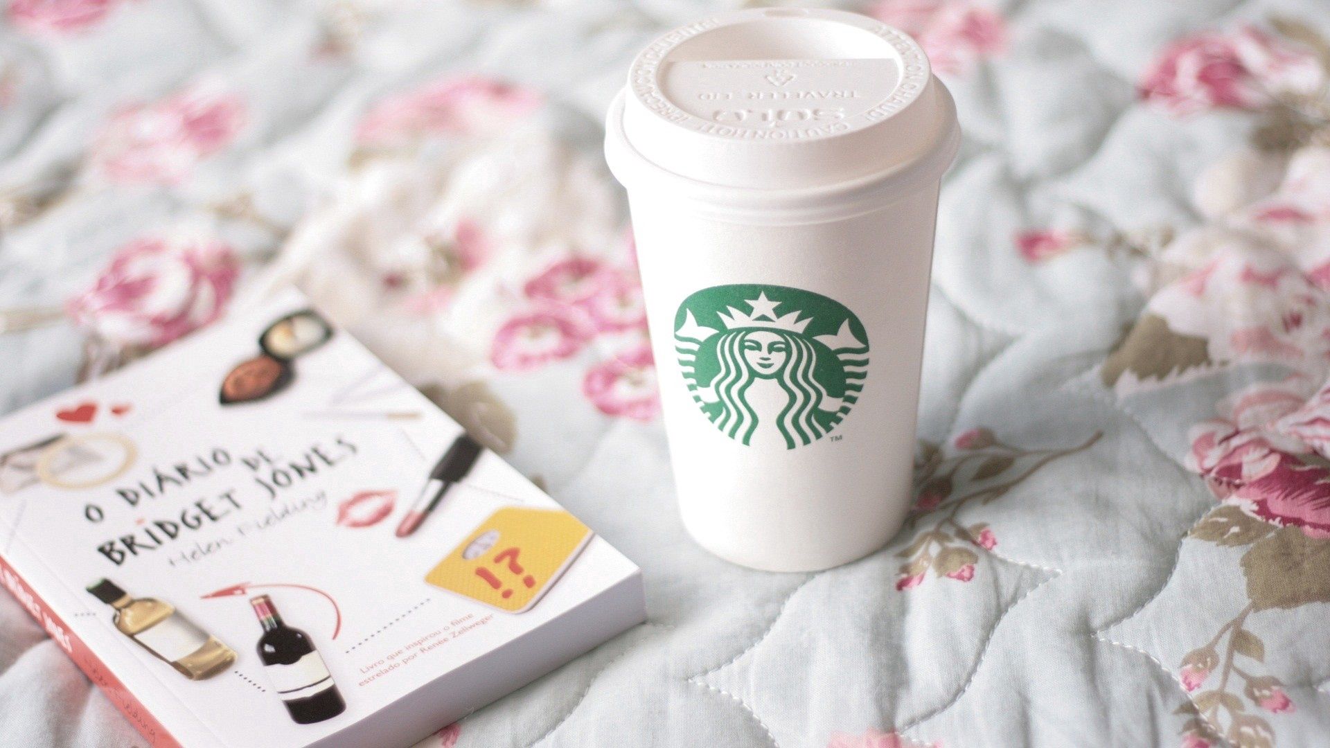 coffee, starbucks, book, bed linen, mood