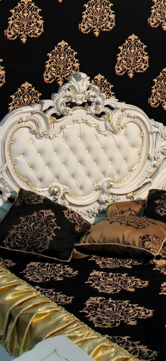 bed, design, interior design, vintage