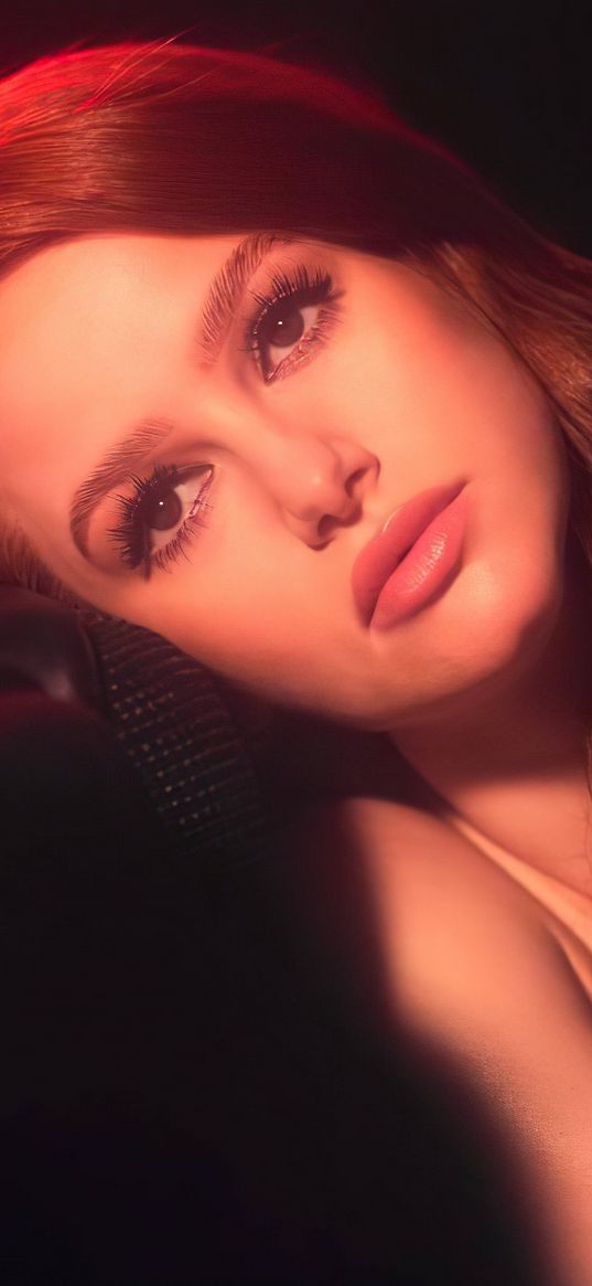 cheryl blossom, riverdale, tv series, madeline petsch, actress, girl, redhead, sad, beautiful, light