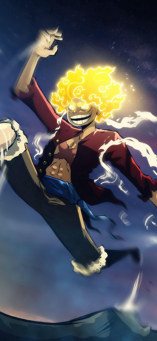 luffy, joy boy, one piece, anime, art