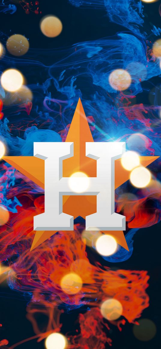 houston astros, baseball, logo, abstraction, bokeh