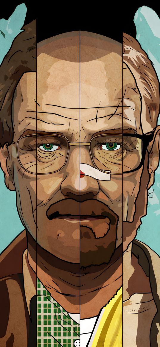 walter white, heisenberg, breaking bad, tv series, crystals, art, drawing