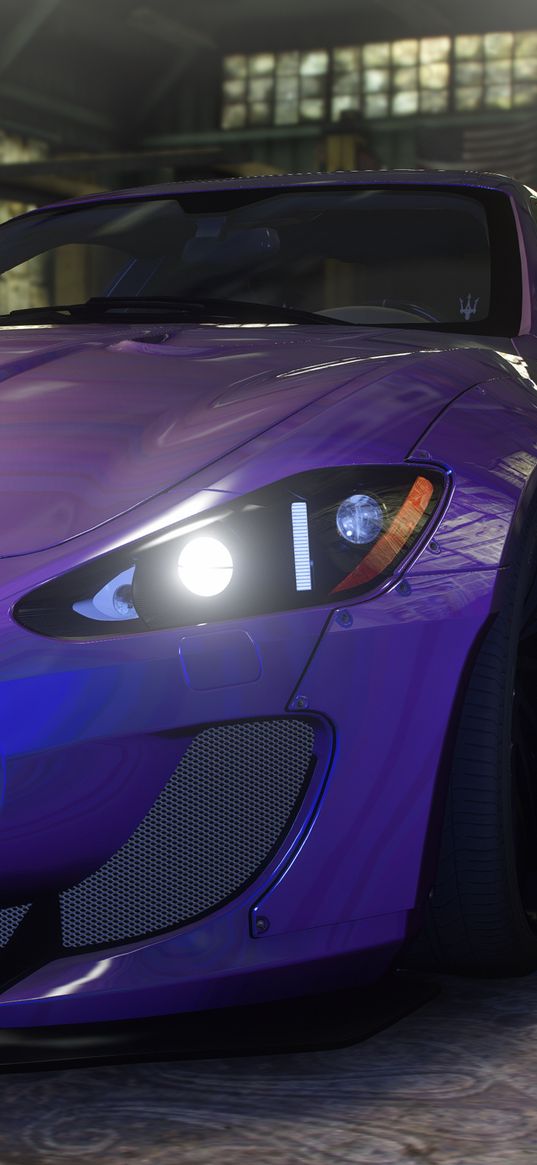 maserati, sport car, car, purple, gta 5, game