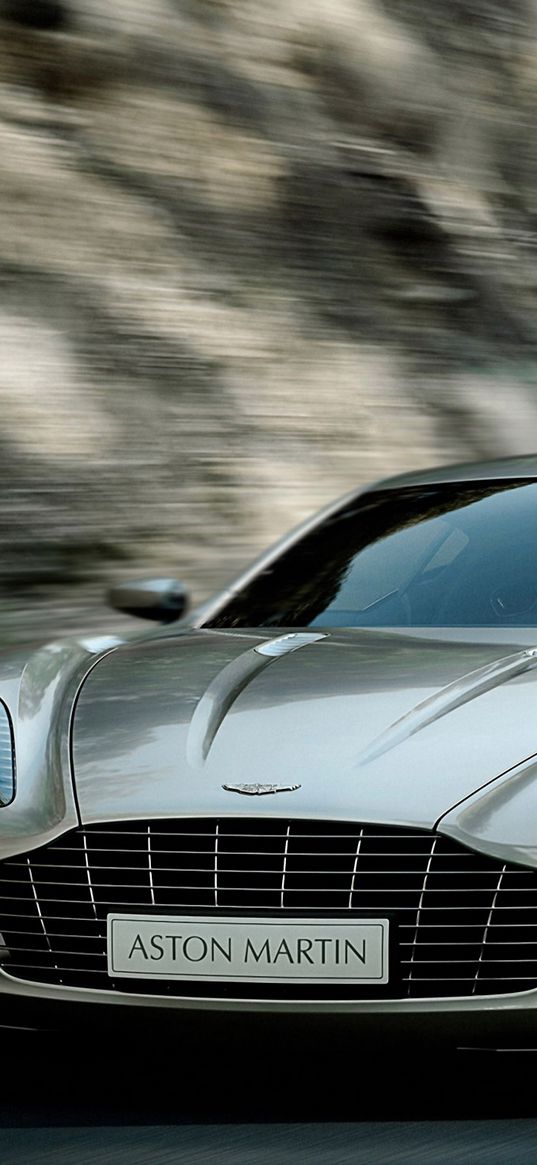 aston martin, one-77, 2009, gray metallic, front view, style, speed