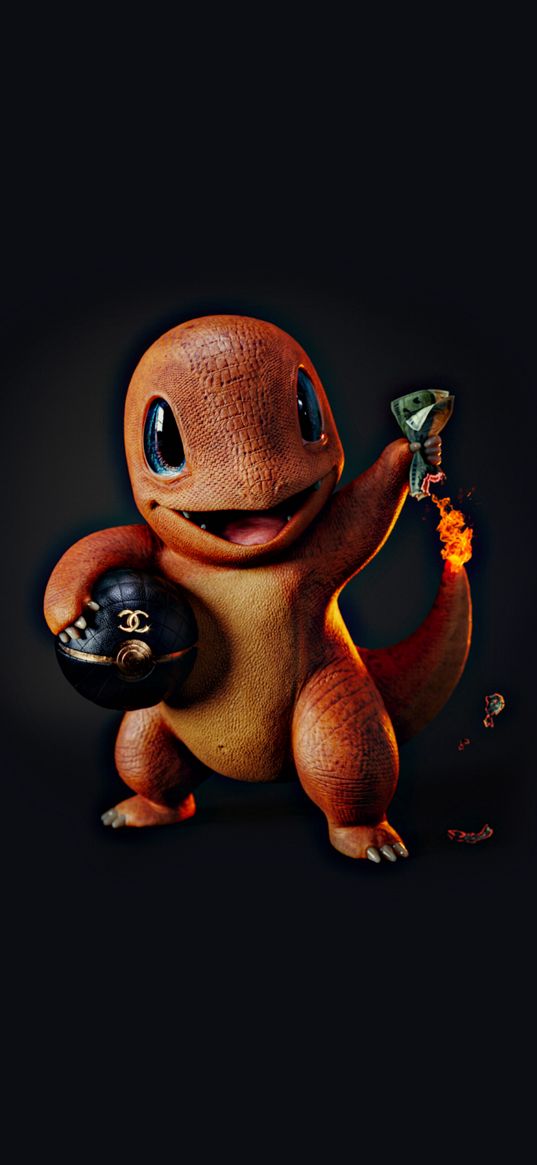 charmander, pokemon, brand, logo, chanel, dragon