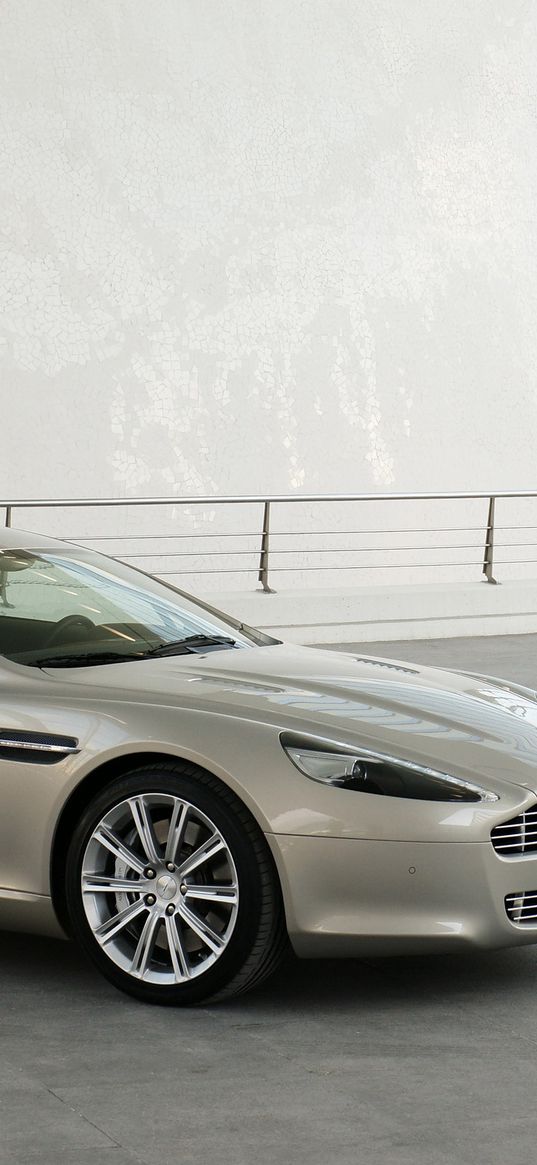 aston martin, rapide, 2009, gray, side view, style