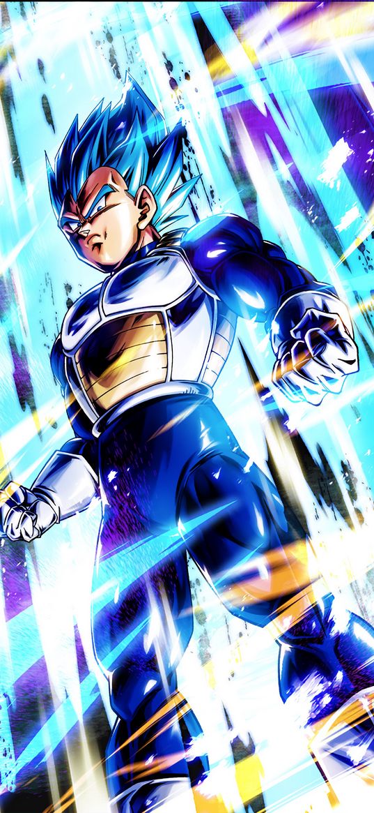 vegeta, dragon ball, anime, guy, fighter, evil, super power, magic, blue, art