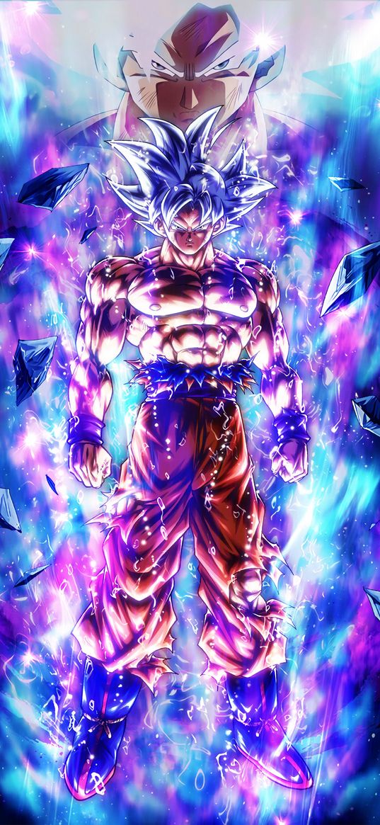 goku, dragon ball, anime, guy, fighter, muscular, spirit, super strength, magic, glow, art