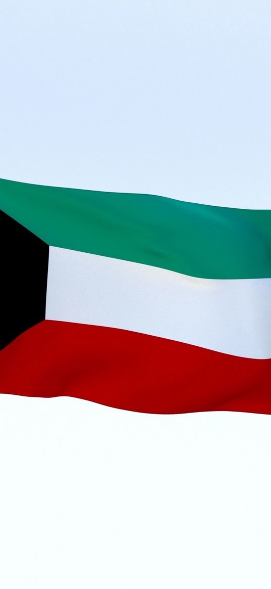 kuwait, flag, white background